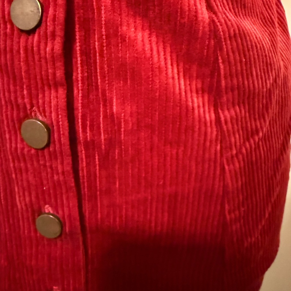 Forever 21 red corduroy skirt size L - Picture 2 of 4